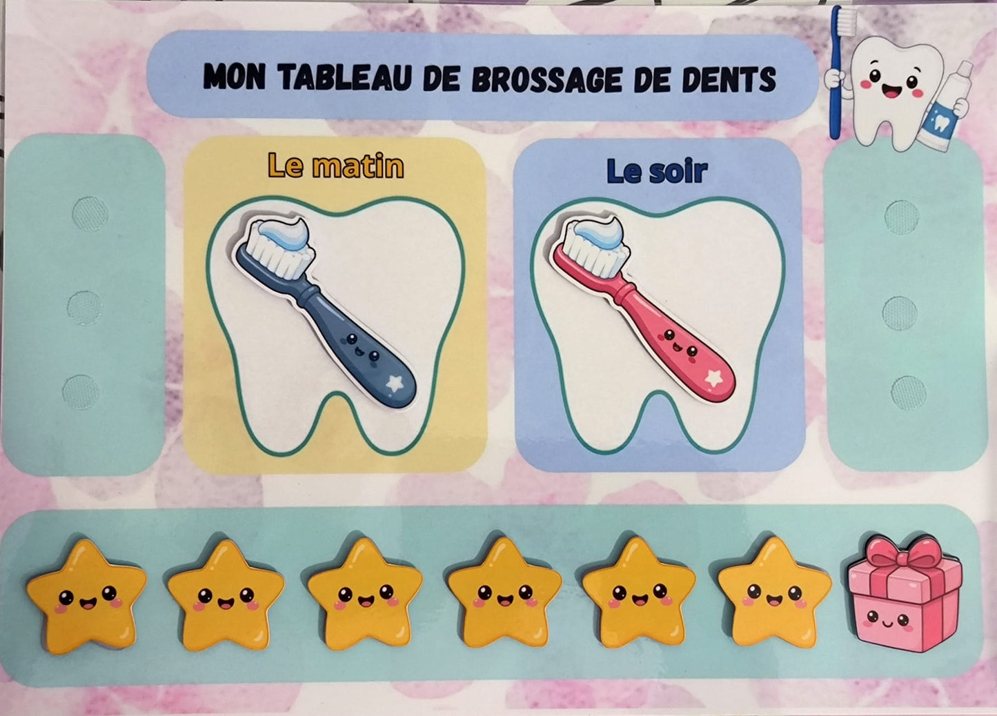 Tableau de brossage de dents modifiable sur Canva
