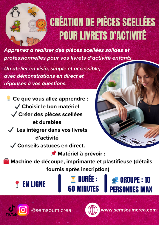 Atelier en visio – Créer des pièces scellées pour livrets d’activité