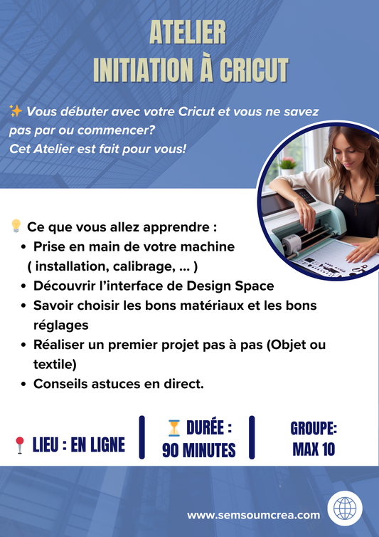 Atelier en ligne - Initiation à Cricut