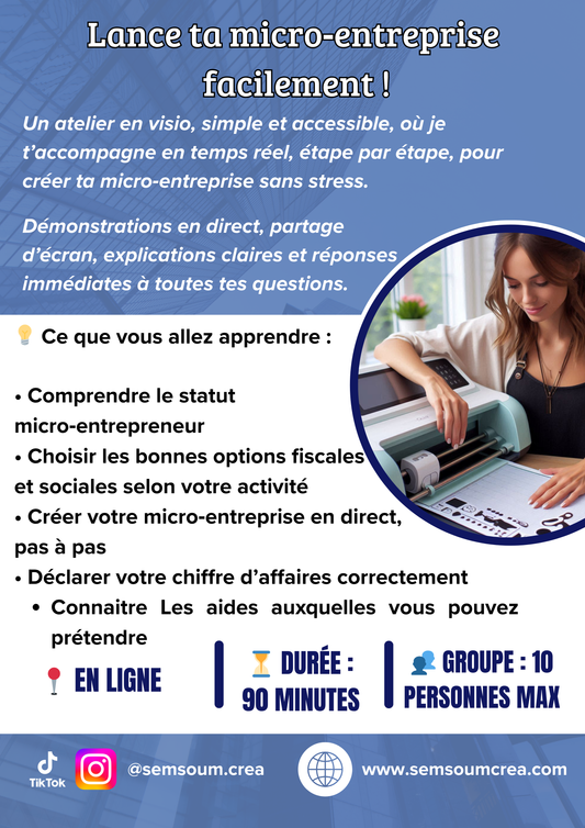 Lance ta micro‑entreprise  facilement !