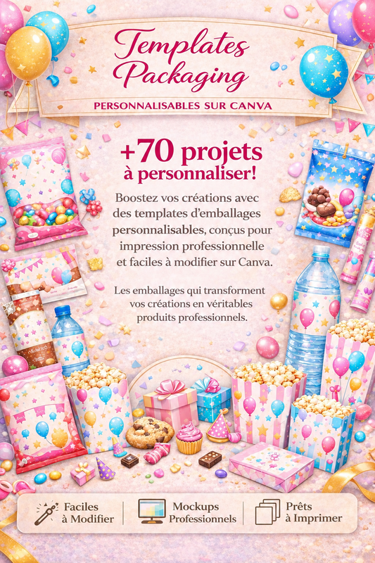 Pack Canva Projets de Papeterie Personnalisable + Accès premium Offert