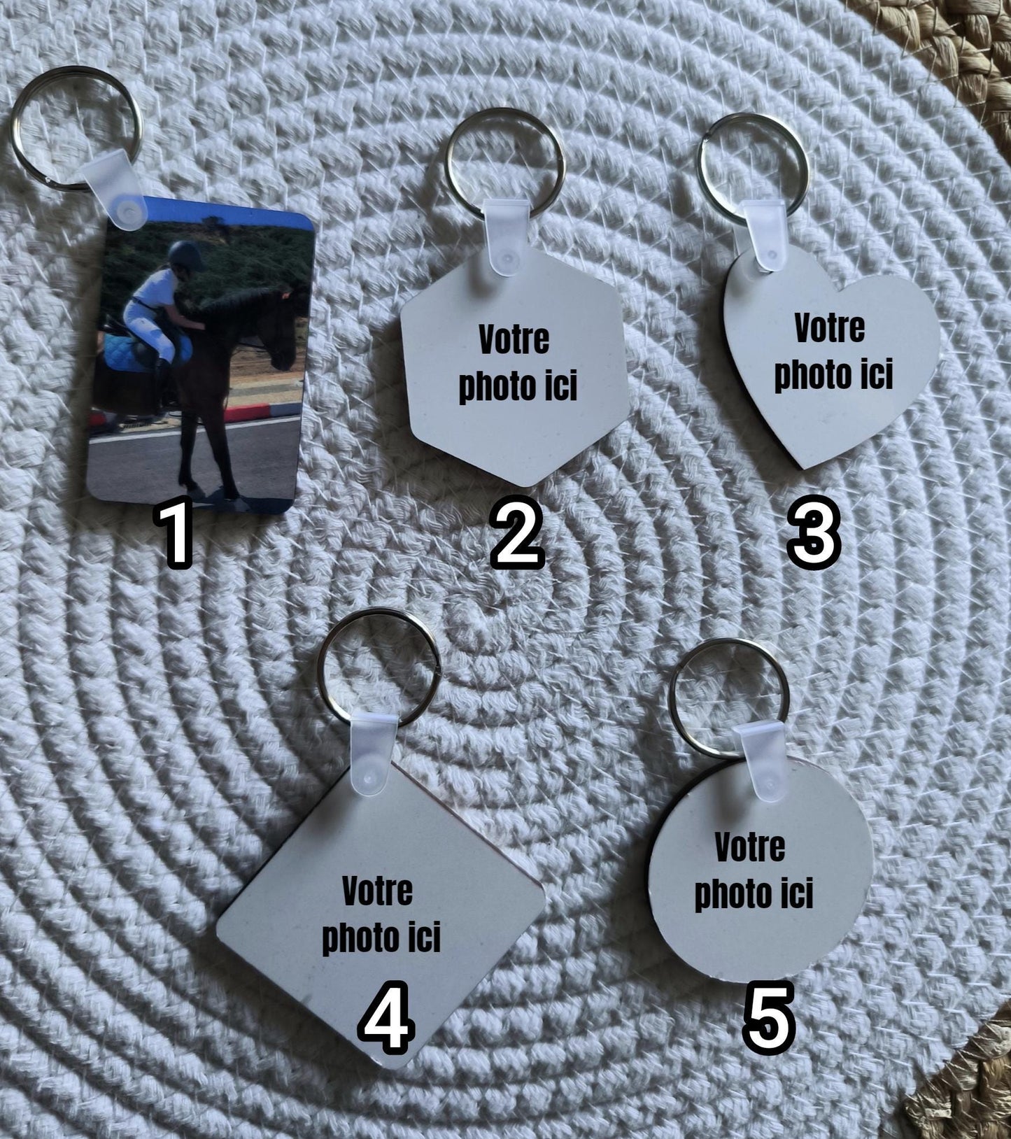 Porte-clés personnalisable avec photo recto-verso idéal pour offrir